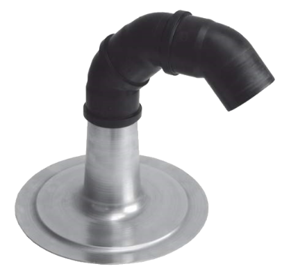 N747-1580 Wooning dakdoorvoer aluminium Ø110 mm incl. 3 bochten